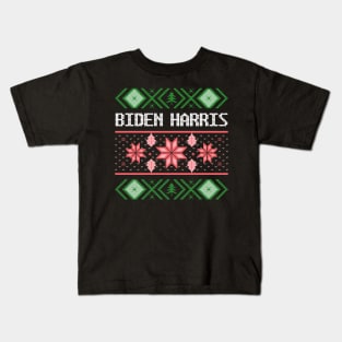 biden harris ugly christmas sweater Kids T-Shirt